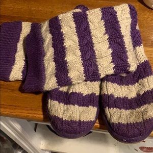 Purple knitted uggs!